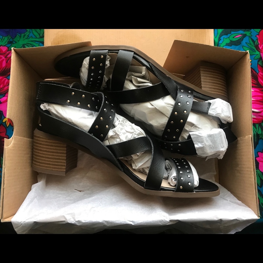 Torrid size 10.5 strappy studded wedged sandle.